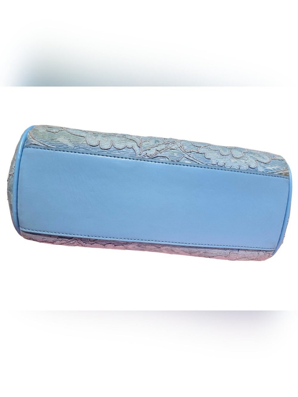 Authentic Dolce & Gabbana Miss Sicily Blue Lace Shoulder Bag – Made in Italy - Picture 4 of 13